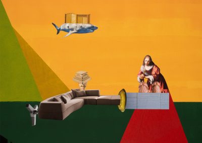 Saint Alexa - Collage aus Serie "Perspektiven runden Winkel" von Dima Dobrovolskij