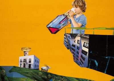 Stop Drink - Collage aus Serie "Perspektiven runden Winkel" von Dima Dobrovolskij