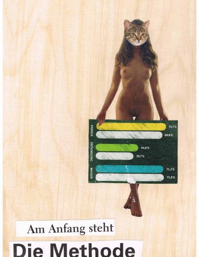 Am Anfang steht die Methode - 100 Vorurteile - Collage, A4 Holz - Lackiert - von Dima Dobrovolskij