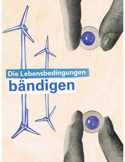 Die Lebensbedingungen bändigen - 100 Vorurteile - Collage, A4 Holz - Lackiert - von Dima Dobrovolskij
