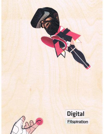 Digital Titspiration - 100 Vorurteile - Collage, A4 Holz - Lackiert - von Dima Dobrovolskij