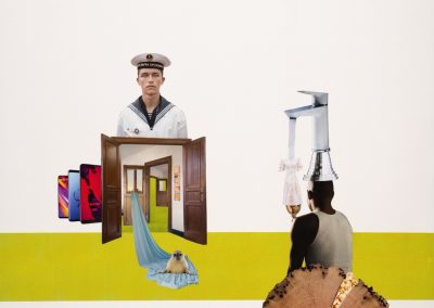 Autopsy - Collage aus Serie "Perspektiven runden Winkel" von Dima Dobrovolskij