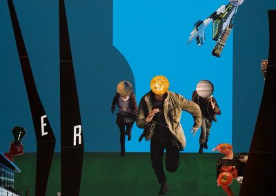 Escape crisis - Collage aus Serie "Perspektiven runden Winkel" von Dima Dobrovolskij