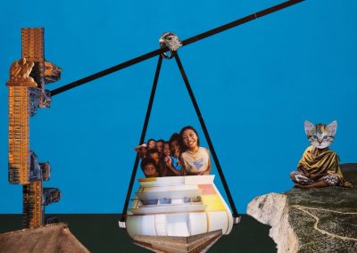 cats act - Collage aus Serie "Perspektiven runden Winkel" von Dima Dobrovolskij