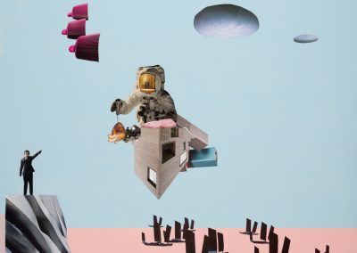 debt fleet - Collage aus Serie "Perspektiven runden Winkel" von Dima Dobrovolskij