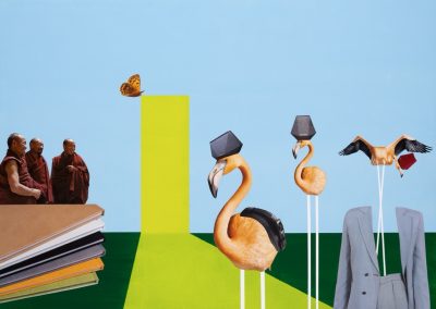 stilt master - Collage aus Serie "Perspektiven runden Winkel" von Dima Dobrovolskij