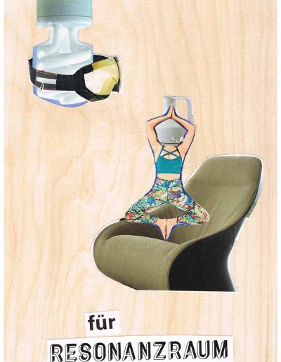 Für Resonaznraum - 100 Vorurteile - Collage, A4 Holz - Lackiert - von Dima Dobrovolskij