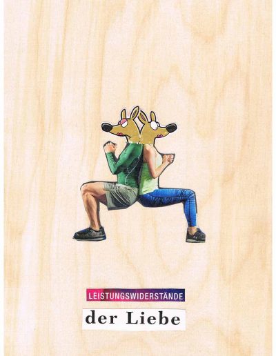 Leistungswiderstände der Liebe - 100 Vorurteile - Collage, A4 Holz - Lackiert - von Dima Dobrovolskij