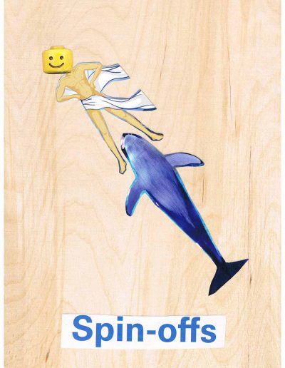 Spin-offs - 100 Vorurteile - Collage, A4 Holz - Lackiert - von Dima Dobrovolskij