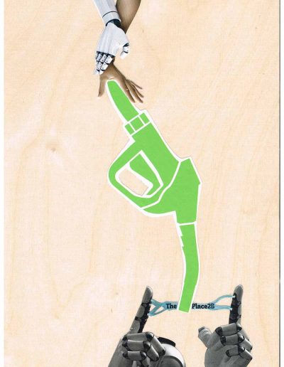 The Place2B - 100 Vorurteile - Collage, A4 Holz - Lackiert - von Dima Dobrovolskij