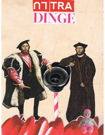 Ultra Dinge - 100 Vorurteile - Collage, A4 Holz - Lackiert - von Dima Dobrovolskij