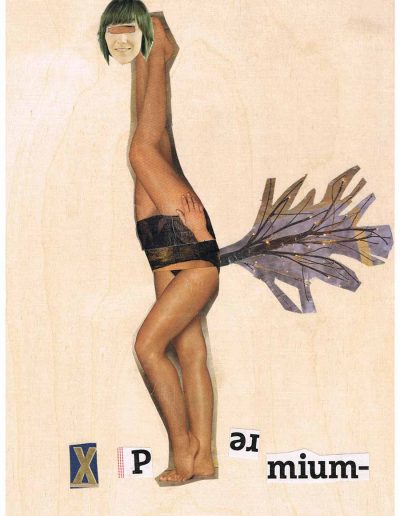 Xpermium - 100 Vorurteile - Collage, A4 Holz - Lackiert - von Dima Dobrovolskij