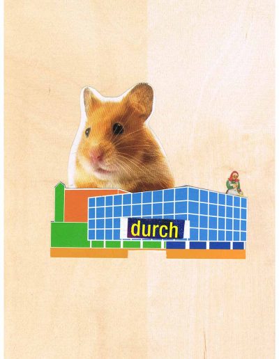 durch - 100 Vorurteile - Collage, A4 Holz - Lackiert - von Dima Dobrovolskij